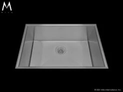 Mila Mila - Arc Low Profile Single Bowl Flush-Mount - 28.5 X 18 Satin Brushed SS