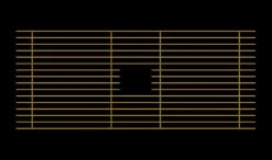 Mila Mila - Solid Stainless Steel Bar Basin Grid - 36.5 X 16 Gold