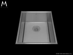 Mila Mila - Crescent Low Profile Single Bowl Flush-Mount - 20 X 17.5 Satin Brushed SS