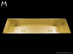 Mila Mila - Workstation Single Bowl Flush-Mount - 63 X 18.5 Gold