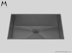 Mila Mila - Profile Low Profile Single Bowl Flush-Mount - 32 X 17.5 Graphite