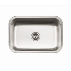 Hamat Hamat - Enterprise 27 Inch Undermount Stainless Steel Medium Single Bowl, 18 Gauge