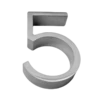 Linnea - 5 Inch High Address Number 5 -Plumb Tile NUMH5 5