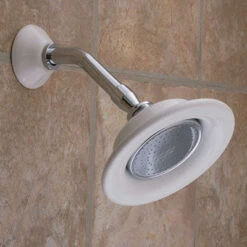 Strom Strom Living - Porcelain & Brass Shower Head W/Arm & Escutcheon