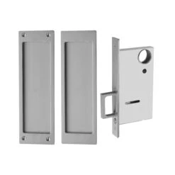 Linnea Linnea - Passage Pocket Door Lock, Mortise Case With Built-in Pull Minimum Door Thickness 1-3/8 Inch