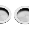 Linnea Linnea - Round Full Dummy Pocket Door Hardware Set With Finger Edge Pull 2 Linnea Linnea - Round Full Dummy Pocket Door Hardware Set With Finger Edge Pull -Plumb Tile PL66R 00 FD PSS