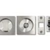 Linnea Linnea - Square Privacy Pocket Door Hardware With Finger Edge Pull Minimum Door Thickness 1-3/8 Inch