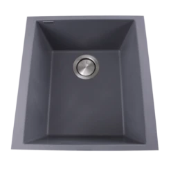 Nantucket Sinks Nantucket Sinks - 17 Inch Single Bowl Undermount Granite Composite Bar-Prep Sink Titanium