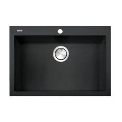 Nantucket Sinks Nantucket Sinks - Large Single Bowl Dual-mount Granite Composite Black