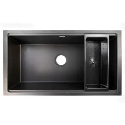Nantucket Sinks Nantucket Sinks - Plymouth Collection Granite Composite Workstation Sink In Matte Black