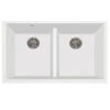 Nantucket Sinks Nantucket Sinks - Undermount Double Equal Bowls With Low Divide - Granite Composite White -Plumb Tile PR5050 LDW e