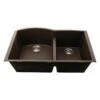 Nantucket Sinks Nantucket Sinks - 60/40 Double Bowl Undermount Granite Composite Brown