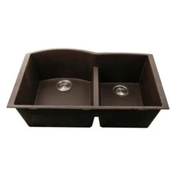 Nantucket Sinks Nantucket Sinks - 60/40 Double Bowl Undermount Granite Composite Brown