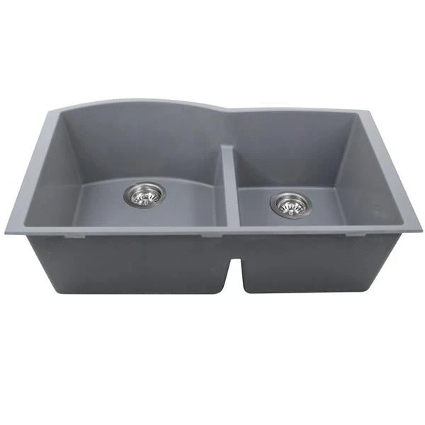 Nantucket Sinks Nantucket Sinks - 60/40 Double Bowl Undermount Granite Composite Titanium 3 Nantucket Sinks Nantucket Sinks - 60/40 Double Bowl Undermount Granite Composite Titanium