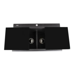 Nantucket Sinks Nantucket Sinks - Large Double Bowl Prep Station Topmount Granite Composite Black