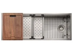 Hamat Hamat - Rendezvous 45 Inch Single Level Undermount 16GA Stainless Steel Single Bowl Sink With Sliding Platform