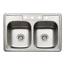 Hamat Hamat - Revive 33 Inch Topmount Stainless Steel Single Bowl Kitchen Sink, 7 Inch Depth