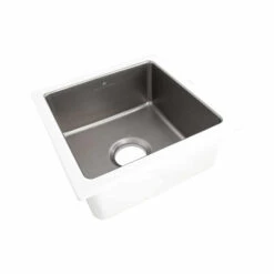 Native Trails Native Trails - Reveler Fireclay Bar & Prep Sink 7 Native Trails Native Trails - Reveler Fireclay Bar & Prep Sink -Plumb Tile Reveler Fireclay Bar and Prep Platinum PMB1515 P SILO ANGLE