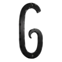 Beslagsboden - Smedbo House Number 6 In Black Wrought Iron