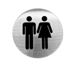 Linnea - Round Unisex Restroom Sign