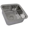 Nantucket Sinks Nantucket Sinks - 16.5 Inch Square Hammered Stainless Undermount Bar Sink -Plumb Tile SQRS 7 2