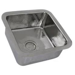 Nantucket Sinks Nantucket Sinks - 16.5 Inch Square Hammered Stainless Undermount Bar Sink