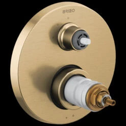 Brizo - Litze TempAssure Thermostatic Valve With 3-Function Diverter Trim - Less Handles -Plumb Tile T75535 GLLHP B1