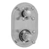 Jaclo - Oval Plate With Ball Cross Thermostatic Valve With Ball Cross Built-in 2-Way Or 3-Way Diverter/Volume Controls (J-TH34-686 / J-TH34-687 / J-TH34-688 / J-TH34-689) -Plumb Tile T9757 TRIM JACLO Catalog Picture