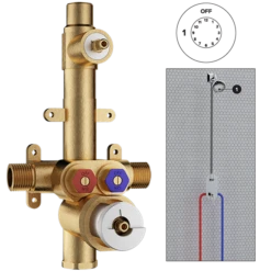 Santec Santec - Rough - 1/2 Inch Thermostatic Valve With One Way Volume Control