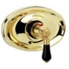 Phylrich - Versailles 3/4 Inch Thermostat, Black Onyx Handle - Trim Only -Plumb Tile TH244 lg