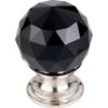 Top Knobs - Black Crystal 1 1/8 Inch Diameter Round Knob