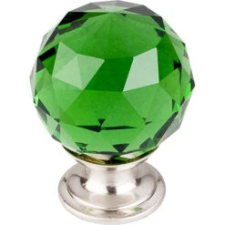 Top Knobs - Green Crystal 1 3/8 Inch Diameter Round Knob