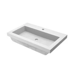 Native Trails Native Trails - Trough 3019 NativeStone Rectangular Bathroom Sink -Plumb Tile Trough 3019 Concrete Bathroom Sink Pearl NSL3019 P SILO ANGLE