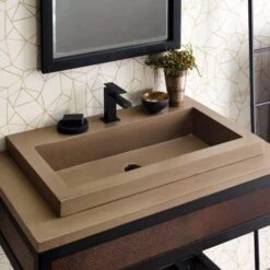Native Trails Native Trails - Trough 3019 NativeStone Rectangular Bathroom Sink -Plumb Tile Trough NSL3019