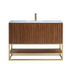 Bemma Bemma - Terra 48 Inch Bathroom Vanity With Top And Sink -Plumb Tile V TR48SFM 05BS M03S 1