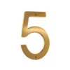 Beslagsboden - Villa House Number 5 In Brushed Brass -Plumb Tile V005 76