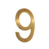Beslagsboden - Villa House Number 9 In Brushed Brass -Plumb Tile V009 89