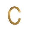 Beslagsboden - Villa House Letter C In Brushed Brass