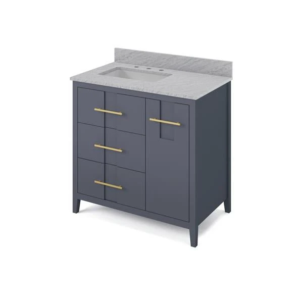 Jeffrey Alexander Jeffrey Alexander - 36 Inch Katara Vanity, Left Offset With Vanity Top And Undermount Rectangle Bowl 22 Jeffrey Alexander Jeffrey Alexander - 36 Inch Katara Vanity, Left Offset With Vanity Top And Undermount Rectangle Bowl - Image 20