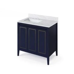 Jeffrey Alexander Jeffrey Alexander - 36 Inch Percival Vanity, Left Offset With Vanity Top And Undermount Rectangle Bowl