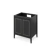 Jeffrey Alexander Jeffrey Alexander - 30 Inch Percival Single Free Standing Vanity Cabinet - Less Vanity Top -Plumb Tile VN2PER 30 BK NT 125