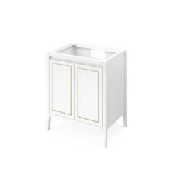 Jeffrey Alexander Jeffrey Alexander - 30 Inch Percival Single Free Standing Vanity Cabinet - Less Vanity Top 9 Jeffrey Alexander Jeffrey Alexander - 30 Inch Percival Single Free Standing Vanity Cabinet - Less Vanity Top -Plumb Tile VN2PER 30 WH NT sdr