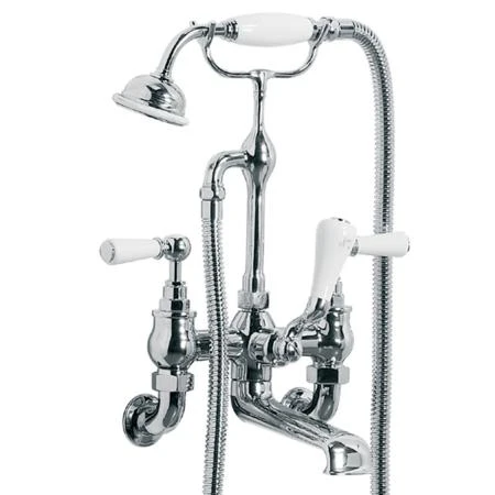 Lefroy Brooks Lefroy Brooks - Classic White Lever Wall Mounted Bath/Shower Mixer 3 Lefroy Brooks Lefroy Brooks - Classic White Lever Wall Mounted Bath/Shower Mixer