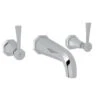Rohl - Perrin & Rowe Deco Wall Mount Lavatory Faucet Trim -Plumb Tile W U3170 L 40079