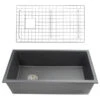 Nantucket Sinks Nantucket Sinks - 34-Inch Dualmount Fireclay Kitchen Sink - Matte Black -Plumb Tile Wellfleet 3419MatteBlack 2