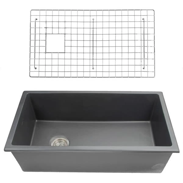 Nantucket Sinks Nantucket Sinks - 34-Inch Dualmount Fireclay Kitchen Sink - Matte Black 3 Nantucket Sinks Nantucket Sinks - 34-Inch Dualmount Fireclay Kitchen Sink - Matte Black