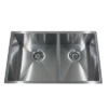 Nantucket Sinks Nantucket Sinks - 32 Inch Pro Series 60/40 Offset Double Bowl Undermount Zero Radius SS Kitchen Sink -Plumb Tile ZR3219 OS 16
