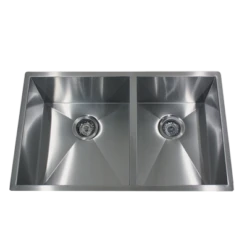 Nantucket Sinks Nantucket Sinks - 32 Inch Pro Series 60/40 Offset Double Bowl Undermount Zero Radius SS Kitchen Sink