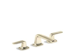 Kallista - Per Se Sink Faucet, Low Spout, Lever Handles -Plumb Tile aad08340 rgb