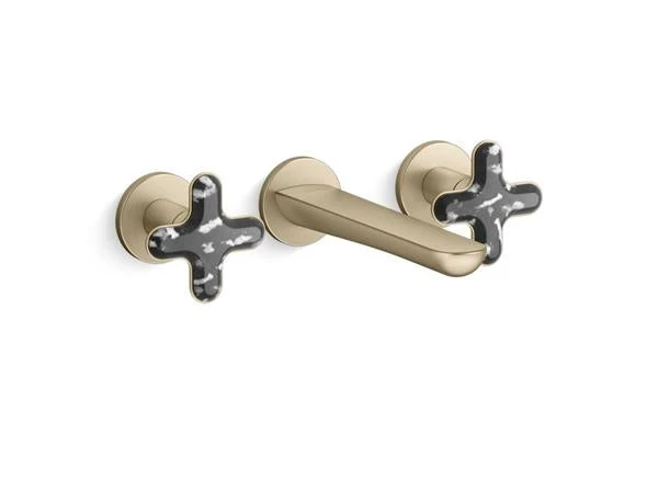 Kallista - 002 Ws Wall Mount Sink Faucet - Zebra Jasper Cross Handles 7 Kallista - 002 Ws Wall Mount Sink Faucet - Zebra Jasper Cross Handles - Image 5